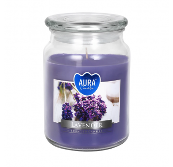 Świeca zapach SŁÓJ duża AURA Lawenda
