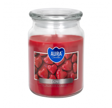 Świeca zapach SŁÓJ duża AURA Love