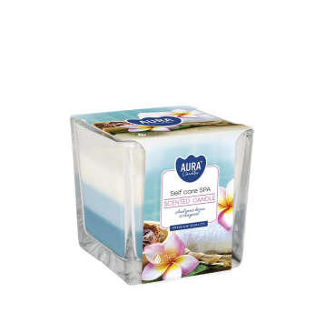 Świeca zapach szkło 3 kolory AURA Self Care SPA