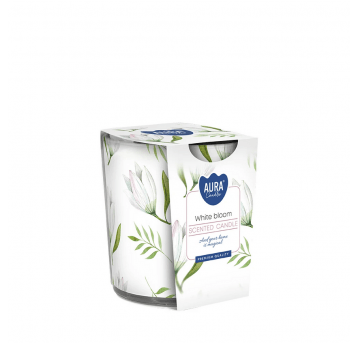 ŚWIECA ZAPACH W SZKLE Biały Rozkwit