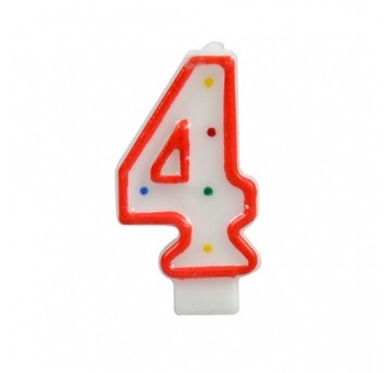 Świeczka cyferka 4 KROPKI 1szt