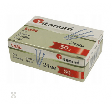 Szpilki metalowe 24mm TITANIUM 50g /10