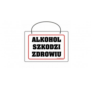 Tablica laminowana A5 Alkohol szkodzi zdrowiu