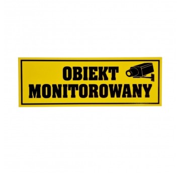 Tabliczka PCV - Obiekt Monitorowany 29x11,5cm