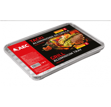Tacka aluminiowa do grilla 28x22cm AEC 3szt