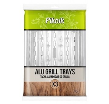 Tacka aluminiowa do grilla 33x23cm PIKNIK 3szt /30