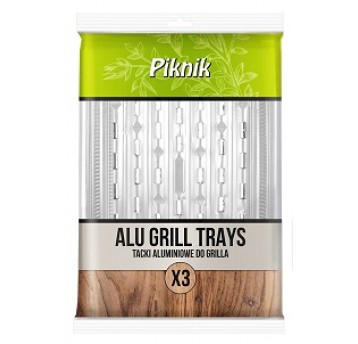 Tacka aluminiowa do grilla 33x23cm PIKNIK 3szt /30