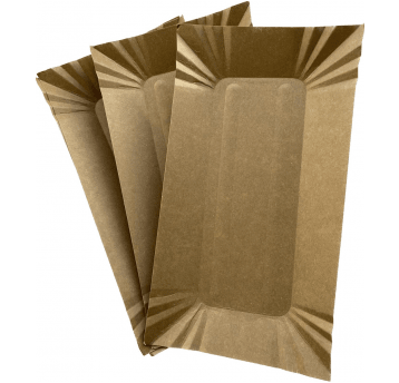 Tacka papierowa prostokątna KRAFT 14x24cm 100szt