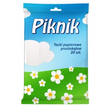 Tacka papierowa prostokątna PIKNIK 20szt /20 I 30