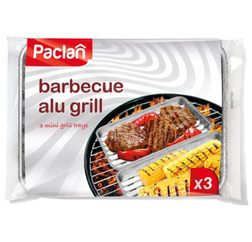 Tacki aluminiowe GRILL MINI PACLAN 28x22cm 3szt