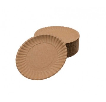 Talerz papierowy KRAFT 24cm ENJOY 100szt