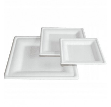 Talerz trzcina kwadrat 16x16cm biały 50szt