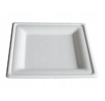 Talerz trzcina kwadrat 16x16cm CLARINA biały 50szt