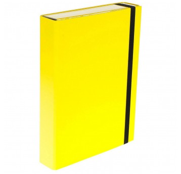 Teczka BOX CARIBIC A4 Jasno Żółta