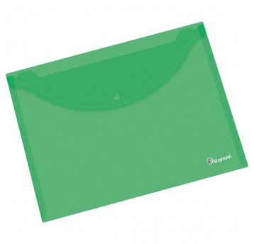 Teczka kopertowa PP Titanum A4 zielona transparent