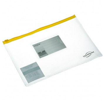 Teczka na suwak PP Titanum A5 transparentna