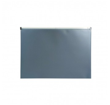 Teczka plastikowa na suwak MORANDI A4 szary ciemny