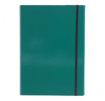 Teczka skrzydłowa z gumką 2cm ZIELONA CARIBIC