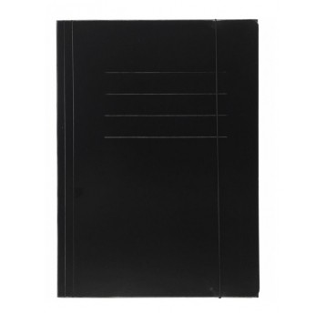 Teczka tekturowa z gumką A4 Protos CZARNA /10