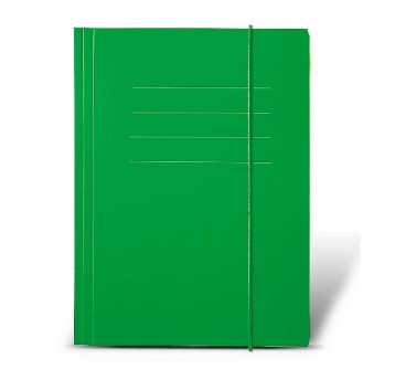 Teczka tekturowa z gumką A4 Protos ZIELONA /10