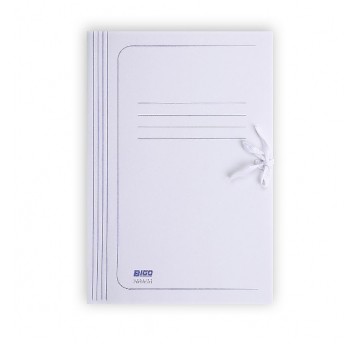 Teczka wiązana kartonowa A4 Bigo BIAŁA 50szt