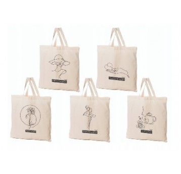 Torba baweł kr rączka ART WZORY MIX 1szt /25