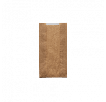 Torba fałdowa BRĄZ OKIENKO 15x28cm 1000szt