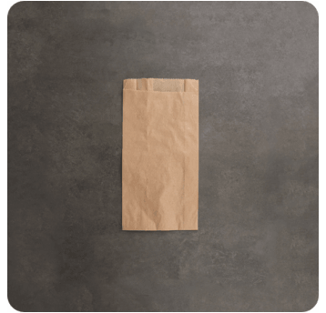 Torba fałdowa BRĄZOWA 21x12x5cm 1000szt