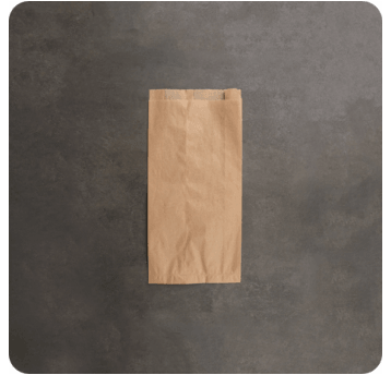 Torba fałdowa BRĄZOWA 29x15x6cm 1000szt