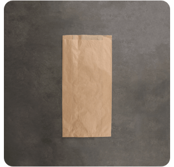 Torba fałdowa BRĄZOWA 35x21x8cm 1000szt