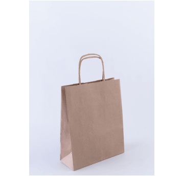 Torba papierowa 180x80x225mm skr 90g BRĄZ 250szt