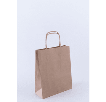 Torba papierowa 180x80x225mm skr 90g BRĄZ 250szt