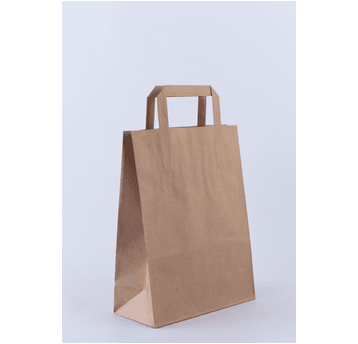 Torba papierowa 220x100x285mm płs 70g BRĄZ 250szt