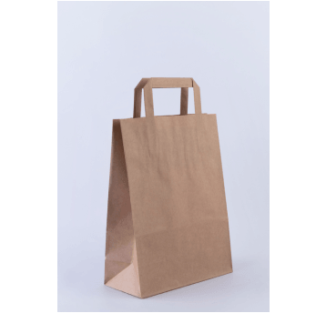 Torba papierowa 220x100x285mm płs 70g BRĄZ 250szt