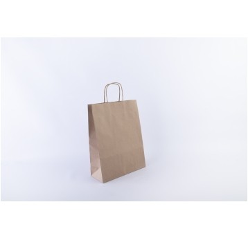 Torba papierowa 240x100x320mm skr 90g BRĄZ 300szt