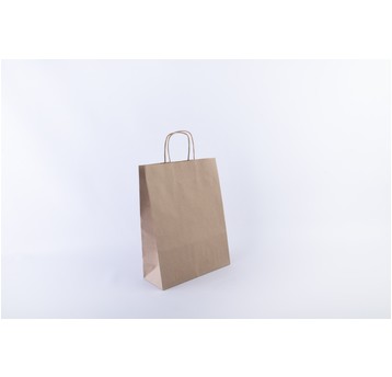 Torba papierowa 240x100x320mm skr 90g BRĄZ 300szt