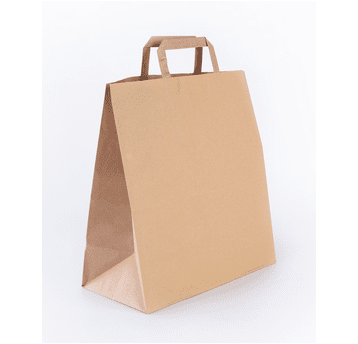 Torba papierowa 320x160x340mm płs 90g BRĄZ 200szt