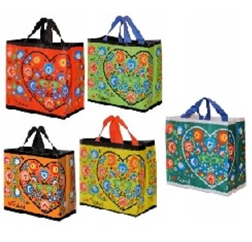 Torba z PP 24L FOLKLOR SERCE MIX 1szt /100