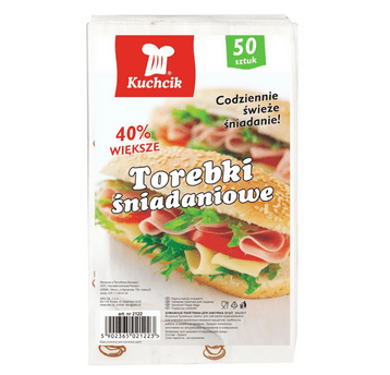 Torebki śniadaniowe KUCHCIK 12x21cm 50szt /50