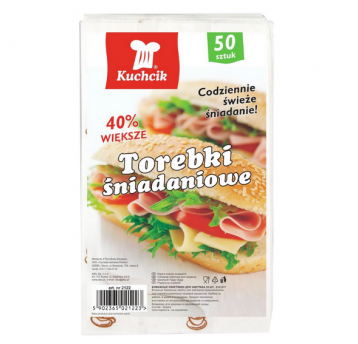 Torebki śniadaniowe KUCHCIK 12x21cm 50szt /50