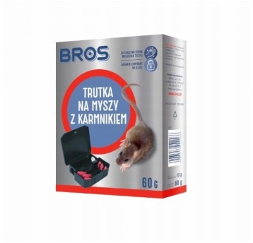 Trutka na myszy z karmnikiem 60g BROS