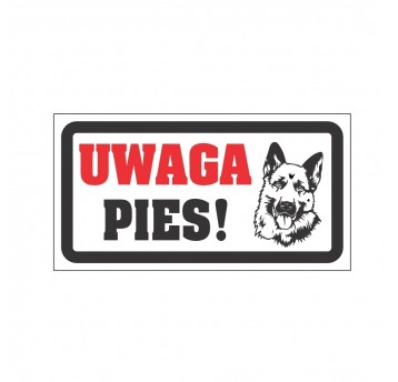 UWAGA PIES Tabliczka PCV 120x240