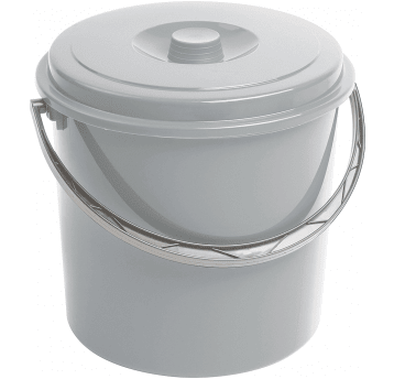 Wiadro plastikowe 16L z pokrywą GRAFIT 1szt/10