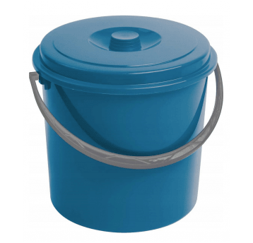 Wiadro plastikowe 16L z pokrywą NIEBIESKIE 1szt