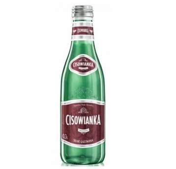 Woda Cisowianka GAZ 300ml 24szt szklana butelka