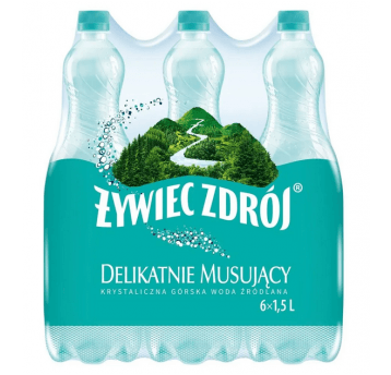 Woda Żywiec Zdrój Delikatnie Musująca 1,5L 6szt.