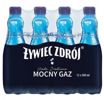 Woda Żywiec Zdrój Mocny Gaz 500ml 12szt KAUCJA