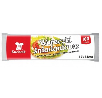 Woreczki śniadaniowe KUCHCIK 17x24cm 100szt