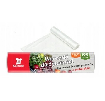 Woreczki śniadaniowe KUCHCIK MOCNE 25x35cm 100szt