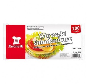Woreczki śniadaniowe KUCHCIK pł 22x33cm 200szt /50